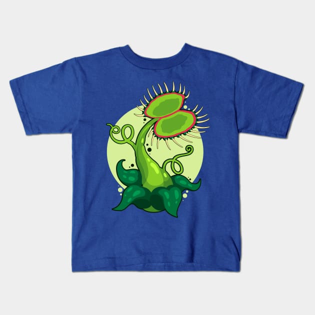 Hand Drawn Fly Trap Kids T-Shirt by Mako Design 